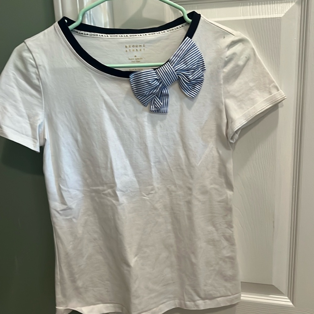 Kate Spade tee with bow embellishment
